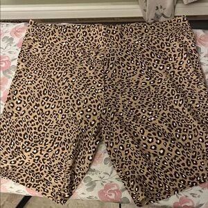 Leopard Print Women's Bike Shorts